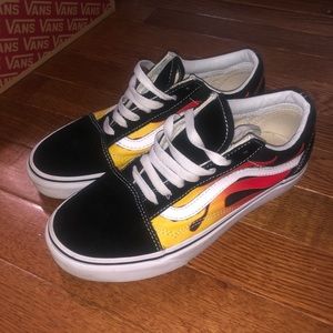 Fire Flame Old Skool Vans